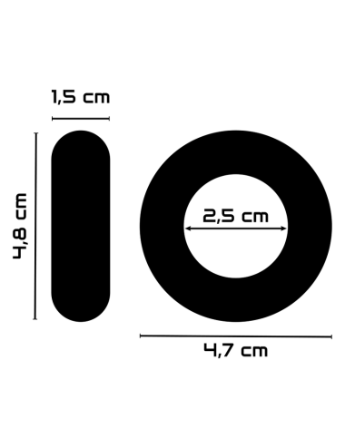 POWERING - SUPER FLEXIBLER UND WIDERSTANDSFÄHIGER PENISRING 4,8 CM PR05 KLAR