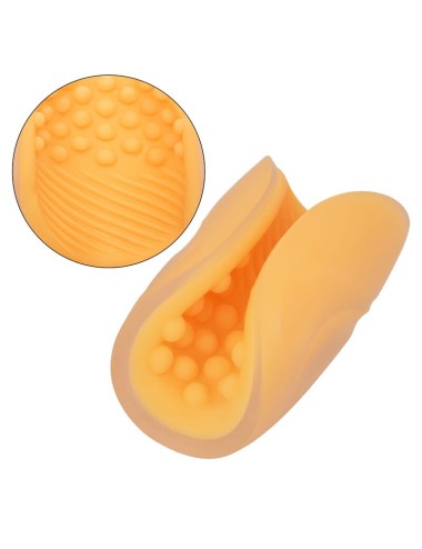 CALIFORNIA EXOTICS - BEADED GRIP MASTURBATOR ORANGE