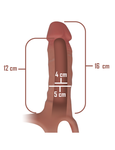 INTENSE - HOHLGESCHIRR MIT SILIKON-DILDO 16 X 3,5 CM