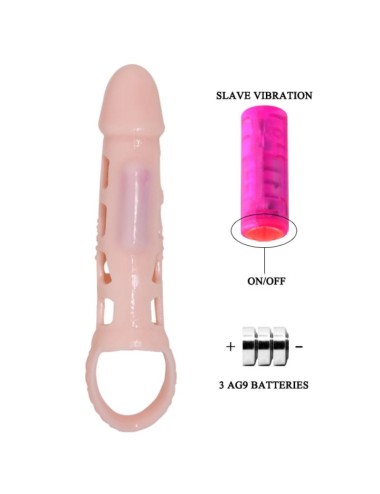 PRETTY LOVE - HARRISON PENIS EXTENDER COVER MIT VIBRATION UND RIEMEN 13.5 CM