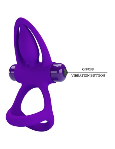 PRETTY LOVE - VIBRATORRING 10 VIBRATIONEN LILA SILIKON