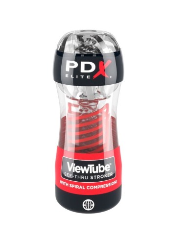 PDX ELITE - STROKER VIEWTUBE 2 SPIRALKOMPRESSION TRANSPARENT