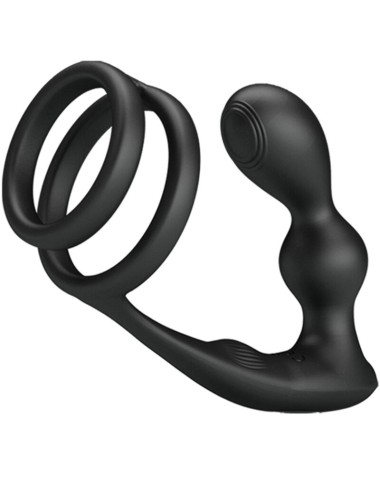 PRETTY LOVE - MARSHALL PENISRING MIT VIBRATORISCHEM ANALPLUG MIT FERNBEDIENUNG