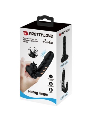 PRETTY LOVE - CORBIN SCHWARZE VIBRATOR-FINGERABDECKUNG