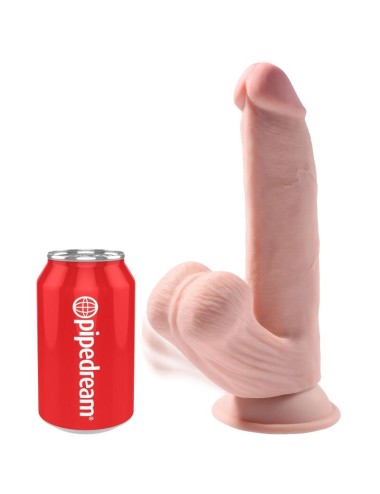 KING COCK - PLUS 3D DILDO SWINGING BALLS 24.5 CM HELLE HAUT