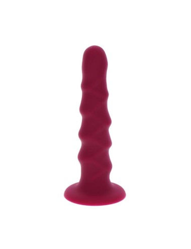GET REAL - RIBBED DONG 12 CM ROT