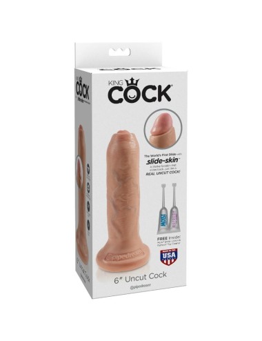 KING COCK - REALISTISCHER DILDO UNGESCHNITTENES FLEISCH 17 CM