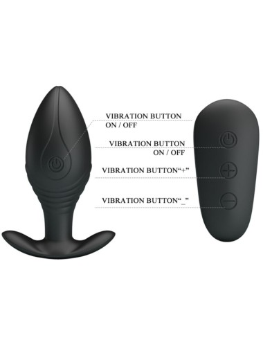 PRETTY LOVE - REGINA ANAL PLUG WIEDERAUFLADBARER VIBRATOR SCHWARZ