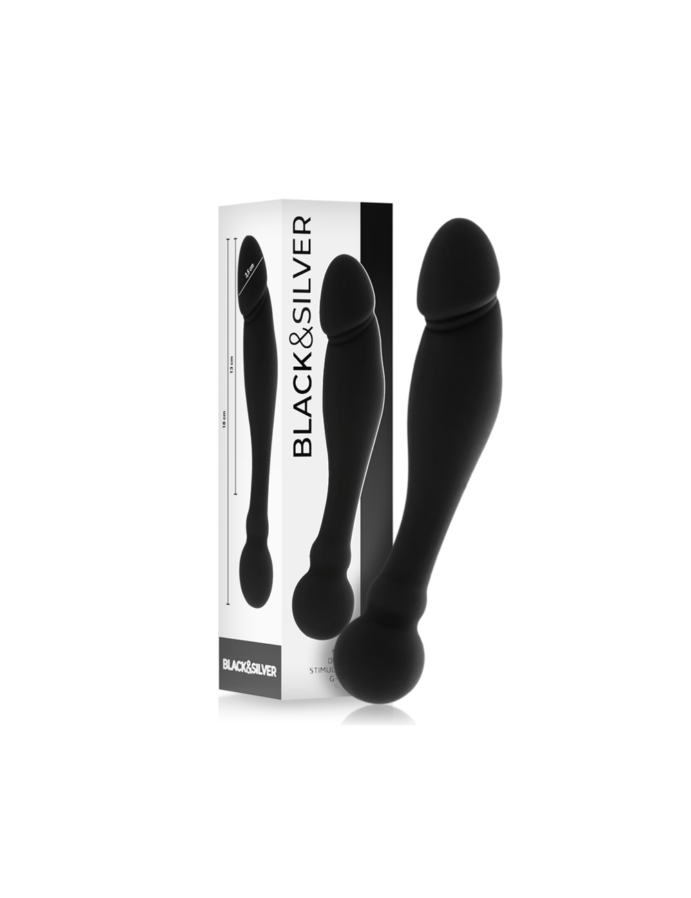 BLACK&SILVER - KARL G-PUNKT-STIMULIERENDER DILDO 18 CM