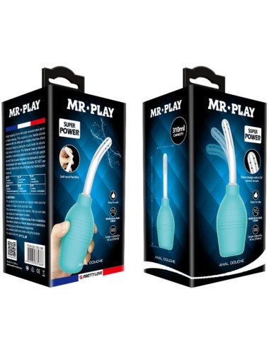 MR PLAY - ANAL-BIRNE-BLAUE GUMMI-DUSCHE