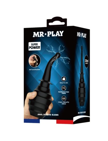 MR PLAY - LEISTUNGSSTARKER VIBRATOR MIT FERNBEDIENUNG, ANALSTECKER, SCHWARZ