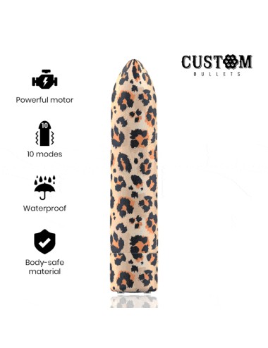 CUSTOM BULLETS - RECHARGEABLE BULLET LEOPARD 10 INTENSITIES