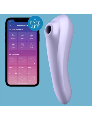 SATISFYER - DUAL PLEASURE AIR PULSE VIBRATOR MAUVE