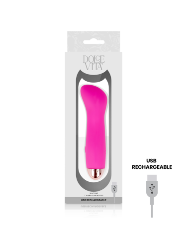 DOLCE VITA - AUFLADBARER VIBRATOR EINE ROSA 7 GESCHWINDIGKEIT