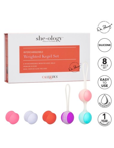 CALIFORNIA EXOTICS - SHE-OLOGY SET BOLAS KEGEL INTERCAMBIABLES