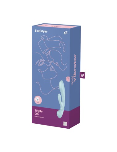 SATISFYER - TRIPLE OH HYBRID VIBRATION BLAU