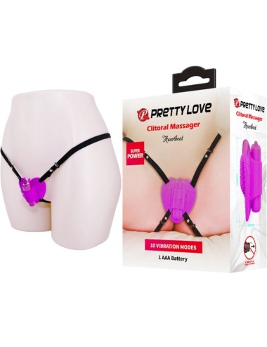 PRETTY LOVE - HEARTBEAT CLITORIS MASSAGER 10 VIBRATIONSMODI LILA