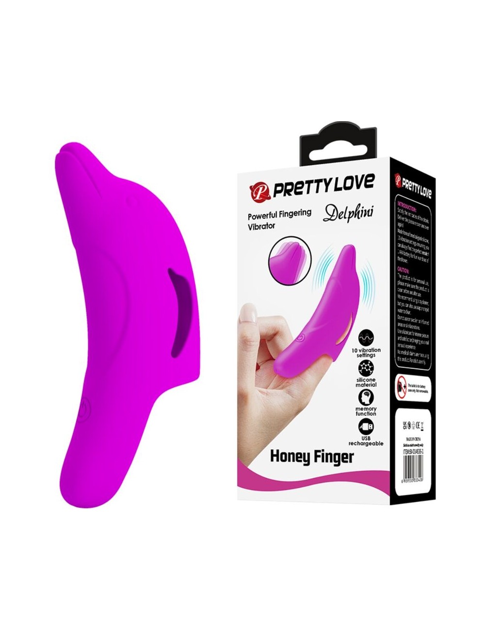 PRETTY LOVE - DELPHINI LEISTUNGSSTARKER LILA FINGERSTIMULATOR
