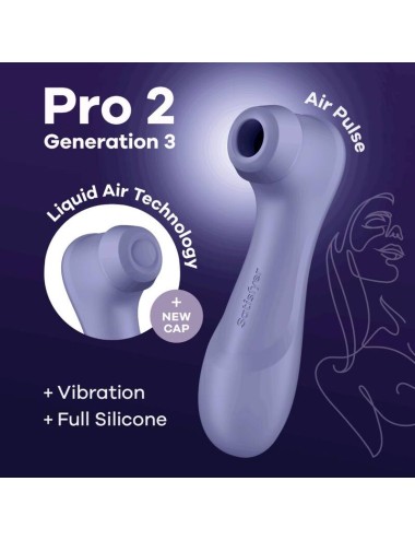 SATISFYER - PRO 2 GENERATION 3 LIQUID AIR TECHNOLOGY LILA