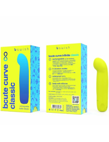 B SWISH - BCUTE CURVE INFINITE KLASSISCHER WIEDERAUFLADBARER SILIKONVIBRATOR GELB