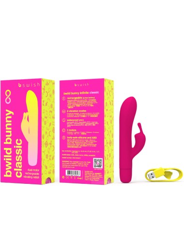 B SWISH - BWILD BUNNY INFINITE KLASSISCHER WIEDERAUFLADBARER VIBRATOR ROSA SILIKON