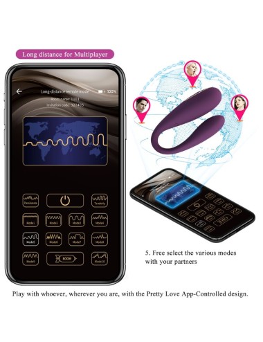 PRETTY LOVE - AUGUST REMOTE GLOBAL DOPPELT VERGNÜGEN VIBRATOR