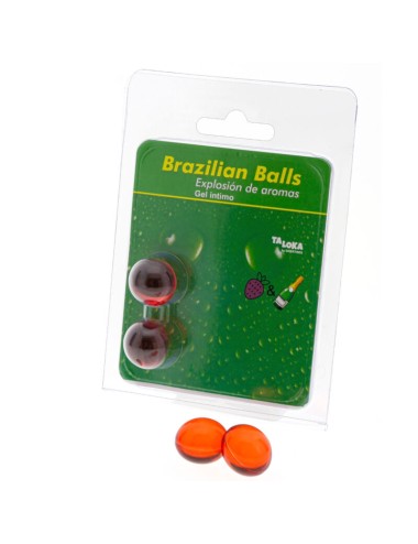 TALOKA - 2 BRASILIANISCHE KUGELN ERDBEEREN & CHAMPAGNER INTIMGEL