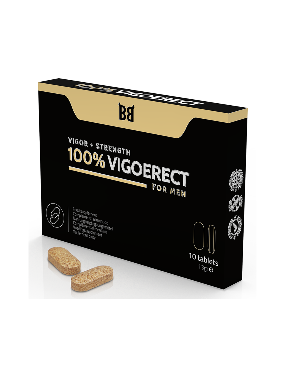 BLACK BULL - 100 % VIGOERECT VIGOR + STÄRKE FÜR MÄNNER 10 TABLETTEN