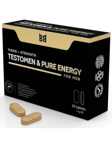 BLACK BULL - TESTOMEN & REINER ENERGIEVERSTÄRKER FÜR MÄNNER 20 KAPSELN