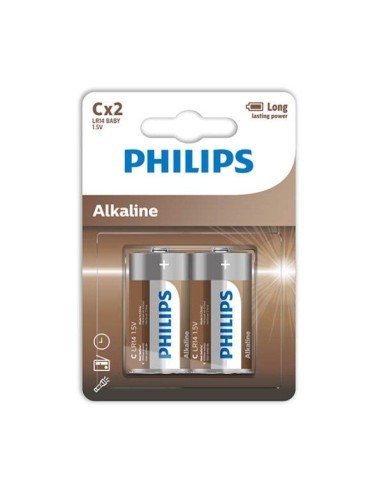 PHILIPS ALKALINE PILA C LR14 BLISTER*2