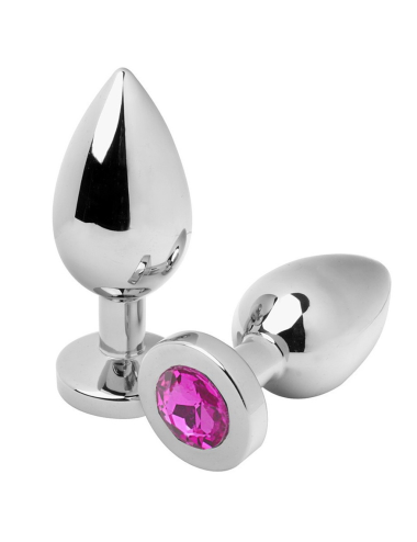 METALHARD ANAL PLUG DIAMOND PINK MEDIUM 7.62CM