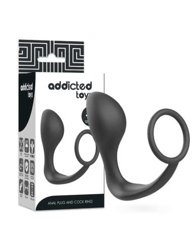 ADDICTED TOYS - ANALPLUG MIT SCHWARZEM SILIKONRING