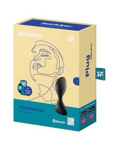 SATISFYER - TRENDSETTER VIBRIERENDE PLUGAPP SCHWARZ