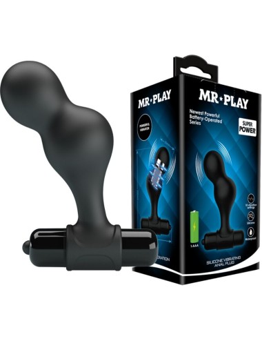 MR PLAY - VIBRIERENDER ANALPLUG AUS SILIKON SCHWARZ