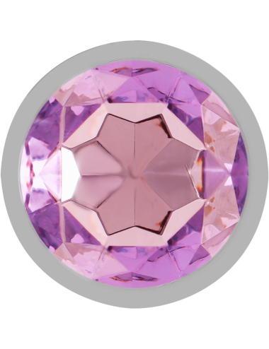 INTENSE - ANALPLUG AUS ALUMINIUMMETALL MIT VIOLETTEM KRISTALL, GRÖSSE S