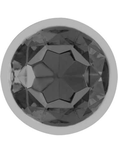 INTENSE - ANALPLUG AUS ALUMINIUMMETALL MIT SCHWARZEM KRISTALL, GRÖSSE S