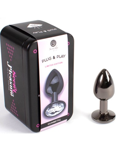 SECRET PLAY - GUNMETAL BUTT PLUG KLEINE GRÖSSE 7 CM