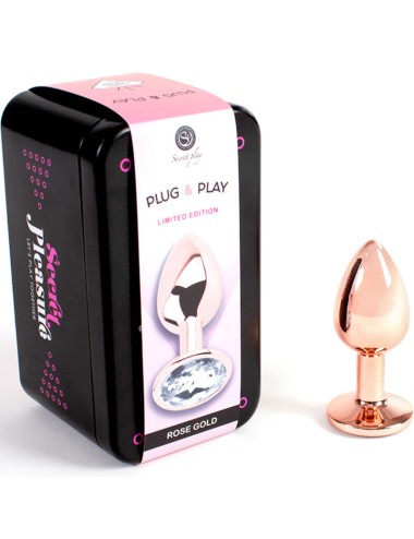 SECRET PLAY - METALL BUTT PLUG ROTGOLD KLEINE GRÖSSE 7 CM