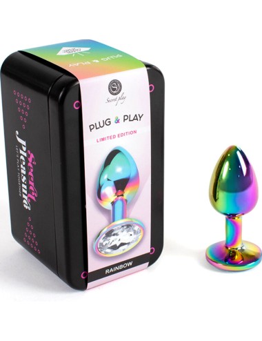 SECRET PLAY - METALL BUTT PLUG REGENBOGEN KLEINE GRÖSSE 7 CM