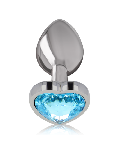 INTENSE - ANALPLUG METALL ALUMINIUM HERZ N BLAU GRÖSSE S