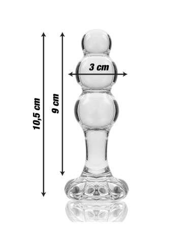 NEBULA SERIES BY IBIZA - MODELL 1 STECKER BOROSILIKATGLAS TRANSPARENT 10.5 CM -O- 3 CM