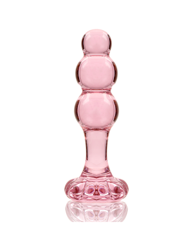 NEBULA SERIES BY IBIZA - MODELL 1 ANALPLUG BOROSILIKATGLAS ROSA 10.5 CM -O- 3 CM