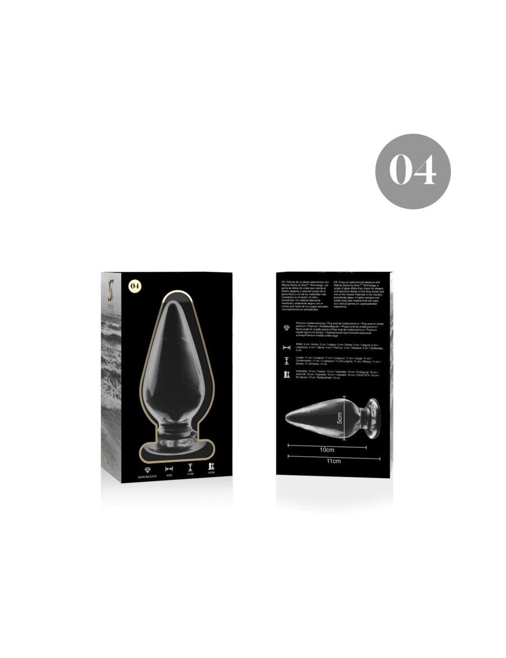 NEBULA SERIES BY IBIZA - MODELL 4 ANALPLUG BOROSILIKATGLAS KLAR 11 CM -O- 5 CM NEBULA SERIES BY IBIZA - MODELL 4 ANALPLUG BOROSILIKATGLAS KLAR 11 CM -O- 5 CM