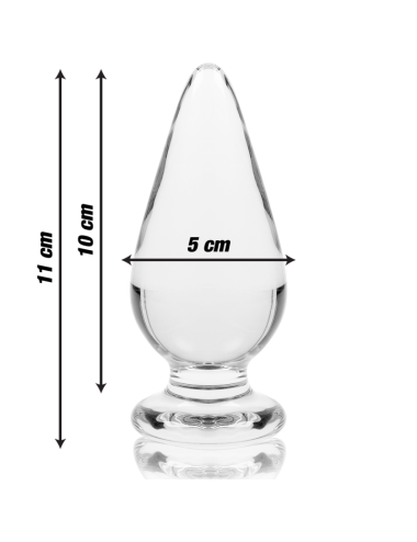 NEBULA SERIES BY IBIZA - MODELL 4 ANALPLUG BOROSILIKATGLAS KLAR 11 CM -O- 5 CM