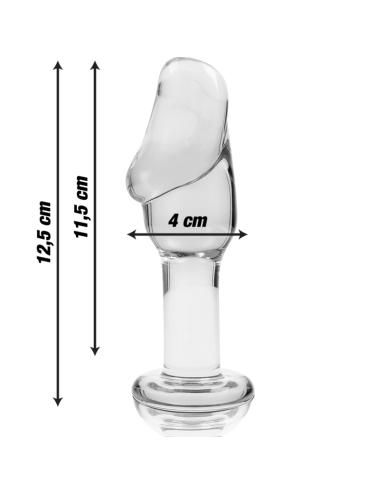 NEBULA SERIES BY IBIZA - MODELL 6 ANALPLUG BOROSILIKATGLAS KLAR 12.5 CM -O- 4 CM