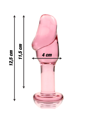 NEBULA SERIES BY IBIZA - MODELL 6 ANALPLUG BOROSILIKATGLAS ROSA 12.5 CM -O- 4 CM