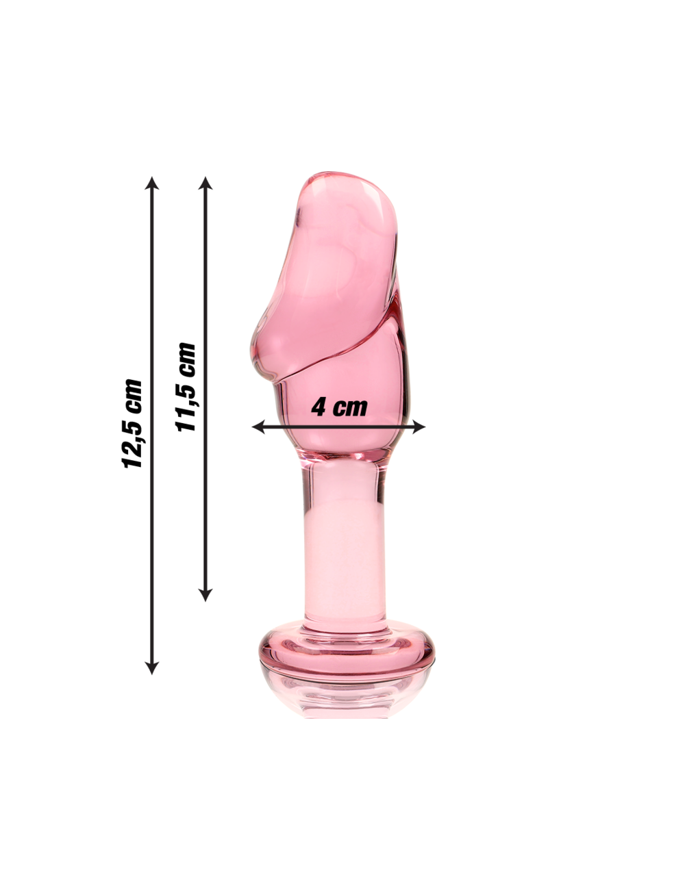 NEBULA SERIES BY IBIZA - MODELL 6 ANALPLUG BOROSILIKATGLAS ROSA 12.5 CM -O- 4 CM