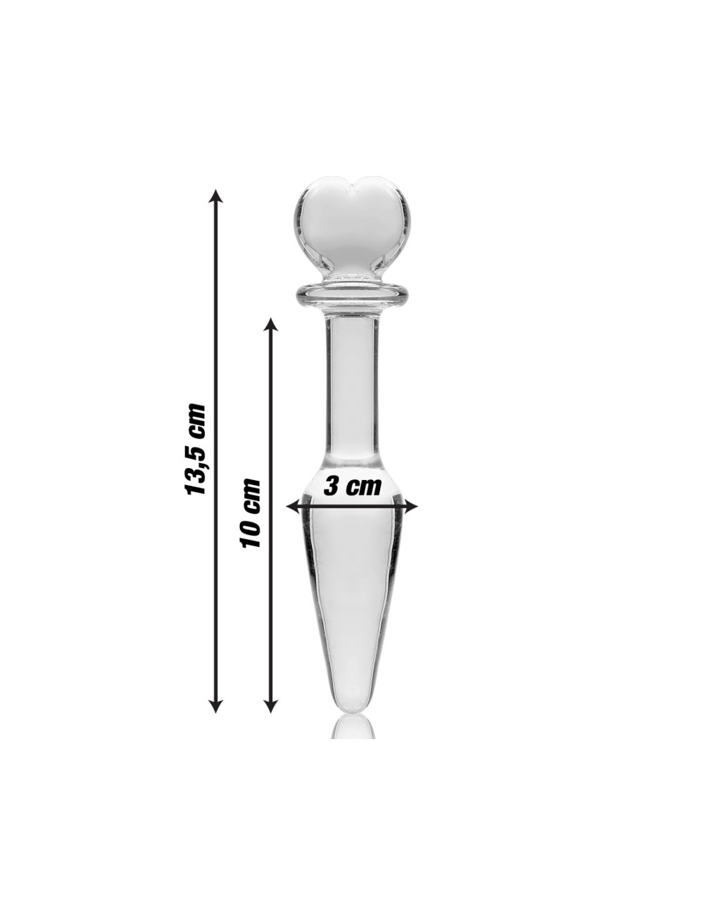 NEBULA SERIES BY IBIZA - MODEL 7 ANALPLUG BOROSILIKATGLAS KLAR 13.5 CM -O- 3 CM