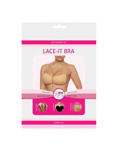 BYE-BRA - LACE-IT ENHANCEMENT PUSH-UP BEIGE CUP A