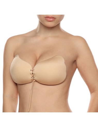 BYE-BRA - LACE-IT ENHANCEMENT PUSH-UP BEIGE CUP A